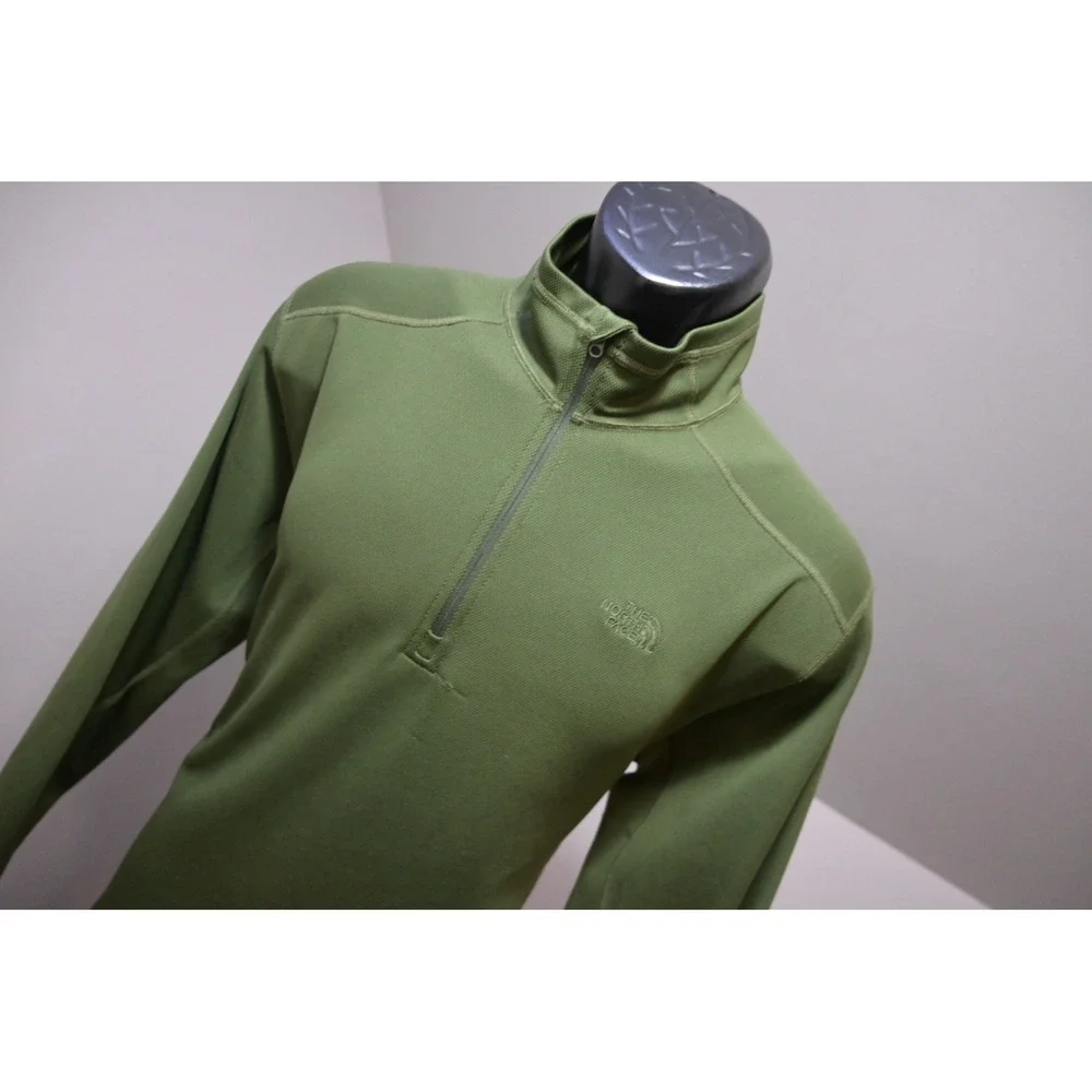 The North Face 1/4 Zip Pullover Jacket‎ Athletic Mens Large Green Performance